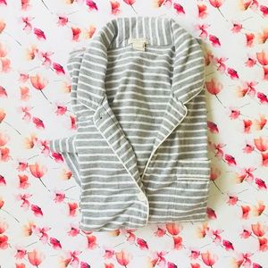 J. Crew Gray Striped Pajama Set